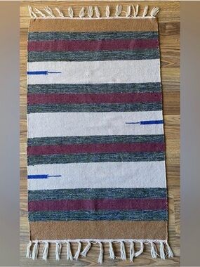 Southwestern Style Woven Wool Rug Mat